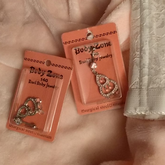 Vintage Y2K Pierced Navel  Sparkling Dangle Gem Jewelry - Picture 7 of 10